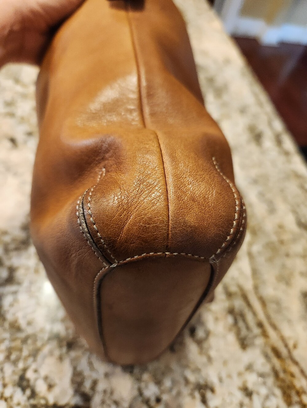 Vintage Coach Handbag #9325 'Legacy Leather Retro Medium Slim Duffel Sac' Tan - Picture 6 of 14